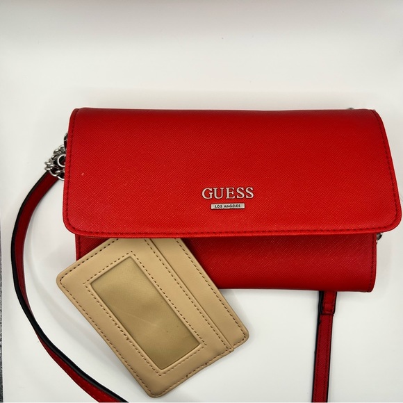 Red Campos Mini Shoulder Bag by GUESS Factory - Picture 3 of 8